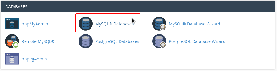Connection settings for MySQL databases