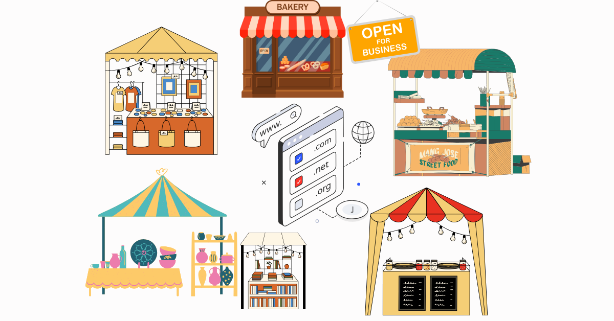 Domain Names for Small Businesses concept