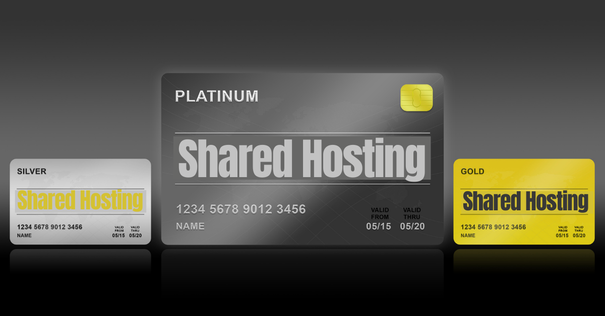 Shared hosting silver, platinum, and Gold card