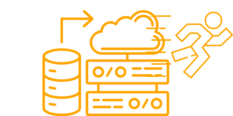image vector illustration of hosting and website speed connection